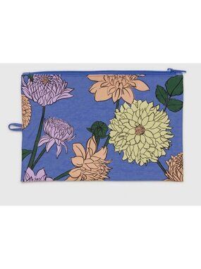 NWOT Baggu Flat Pouch Large - Dahlia (Garden Flowers)